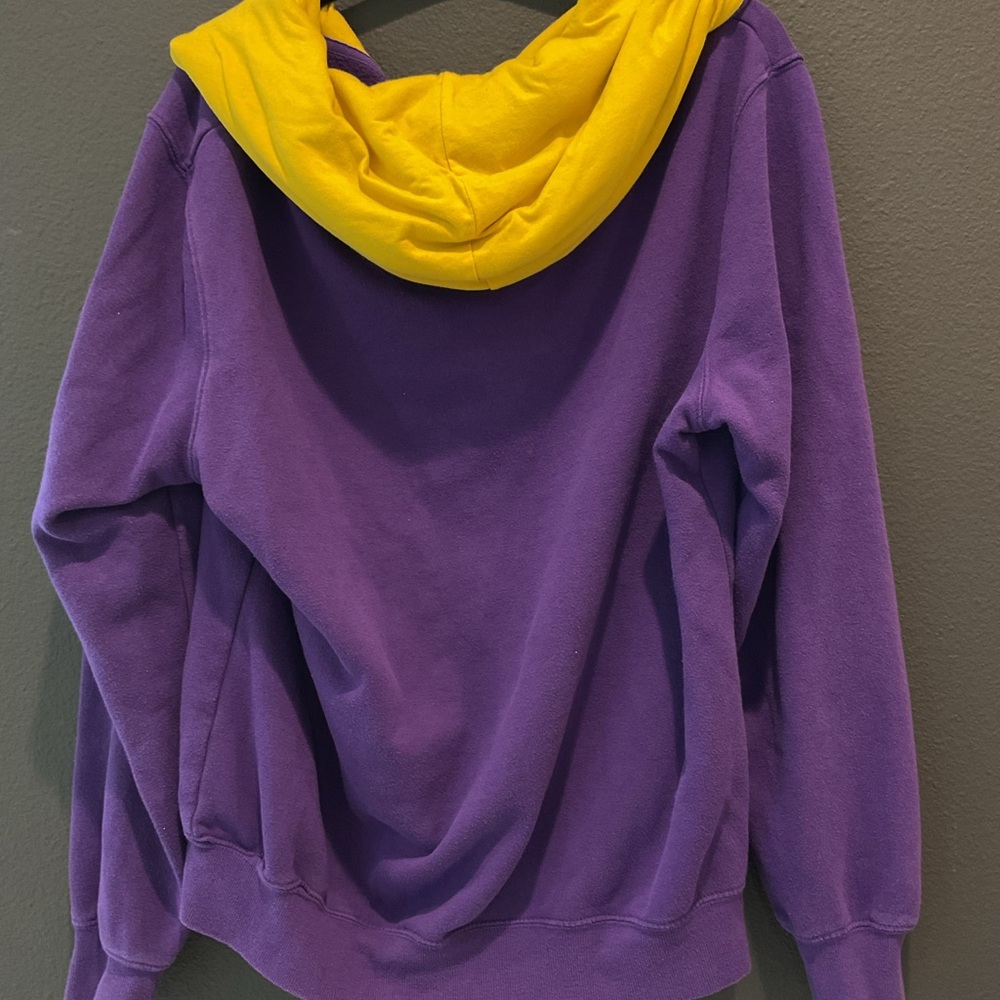 Colosseum LSU Tigers Louisiana State purple and gold zip up hoodie - Picture 4 of 6